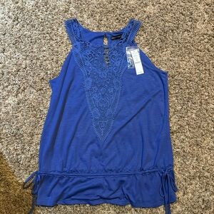 WHBM SL Crochet Tank w Tie